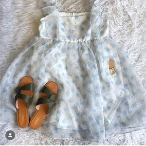 Storia Alicia Short Floral Empire waist  Babydoll Dress -medium